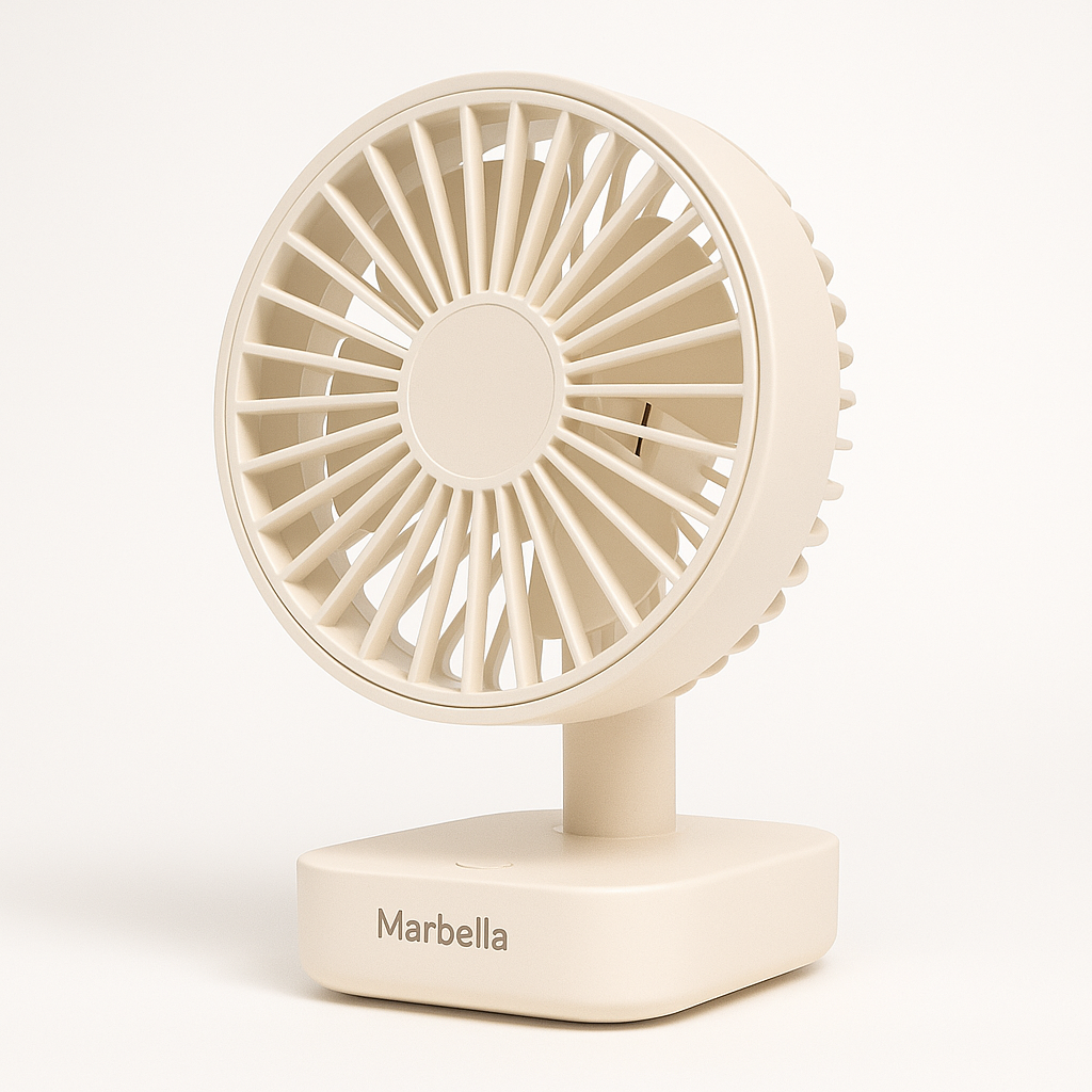 Marbella Aire Ventilador Silencioso de Escritorio Recargable